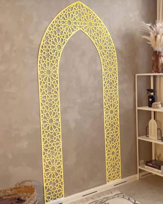 Mehrab Wall Art for Prayer Area Room – Elegant Namaz Decor Piece