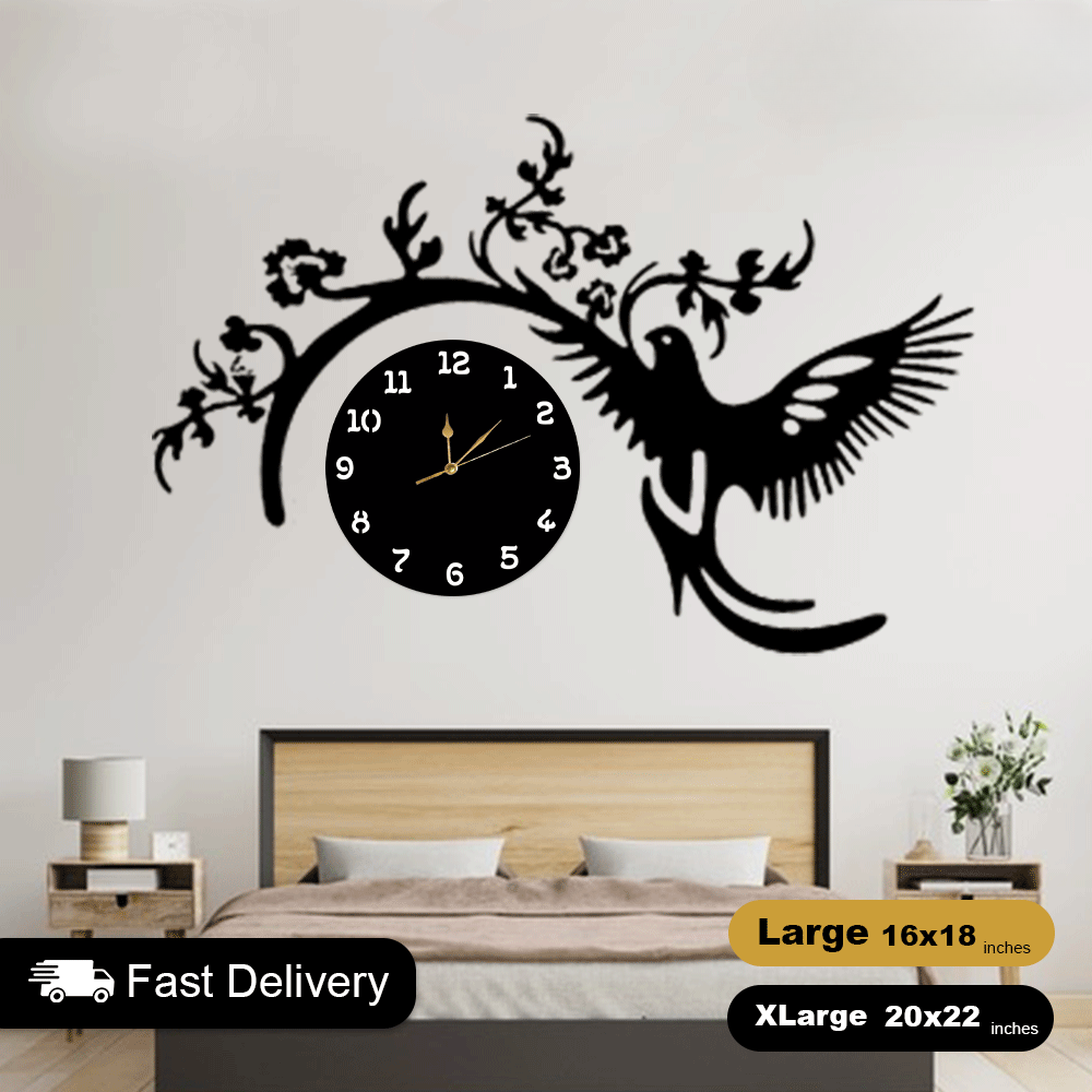 Eagle Wooden Clock For Wall Decor
