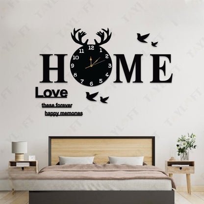 Our Sweet Home Wooden Clock For Wall Decor